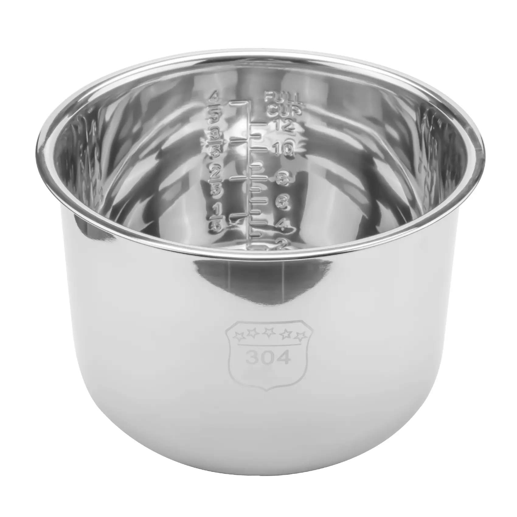 6L Silver Stainless Steel Cookware Inner Pot, Compatible with Rice & Minute Pressure Cookers (Water Sports Rowing Crew Accessory)