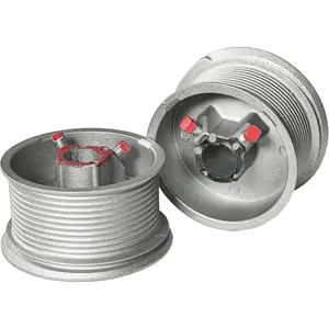 Garage Door Cable Drums 400-144 Up to 12 ft High Door Standard Lift Drum for 1'' Mounting Shaft Max Cable Size 1/8'' Max Door Weight 750 lbs 1 Pair (Left/Right)