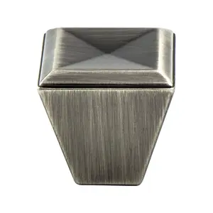 212 MAIN Geometric Shape Door Knob, 1.125 in. Dia. Connection Door Hardware, Zinc Base, Vintage Nickel Finish