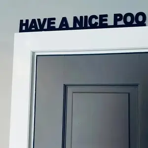 Bohemian Fun Wooden Door Sign, Modern Flat Design, Easy to Install, Perfect for Home Entry, Bedroom, Bathroom Decor, Ideal Moving Gift