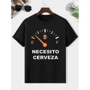 Men's Regular Fit Letter Graphic Round Neck Tee, Casual Short Sleeve Crew Neck T-shirt for Summer, Fashion Men's Top for Daily Wear, Crewneck Graphic Tees, Men's T Shirts