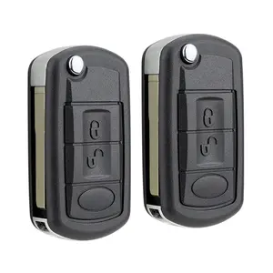 2 Replacement For 2005-2011 Land Rover LR3 Range Rover Sport Flip Remote Car Key Fob Case Shell 3 Button