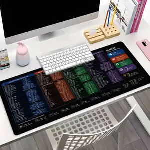 Shortcut Keys Desk Mat XXL, Large Gaming Mouse Pad with Anti-Slip Base, Mac System Cheat Sheet Desk Pad for Office & Gaming, Aesthetic Desk Mat for Users, Great Gift