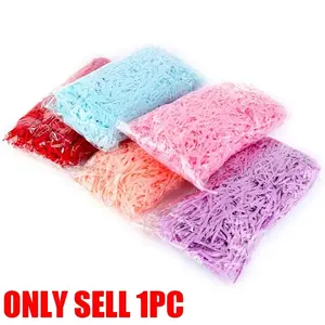 Crinkle Cut Filling Paper, 100g/3.53oz Colorful Creative Gift Packaging Shredded Paper, Recyclable Craft Shredded Paper for Birthday, Wedding Gifts