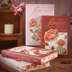 Christmas Gift | Rose Hardcover Journal Notebook A5, Vintage Gold Foil Floral Cover With Gilded Edges, 288 Thick Blank Pages, Perfect Holiday Present For Women Girls Hardcover Notebooks