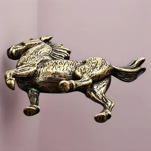 Must-Have for Overseas Chinese! Brass Horse Success Ornament, Lucky Feng Shui Decor, Year of the Horse Symbol, Traditional Chinese Home Decoration