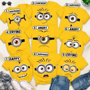 [FREESHIP] Personalised Minion Family Shirt, Cute Minion Birthday Shir,t Funny Graphic Shirt, Funny the Minion Tee, Y2K Streetwear T-Shirt, Casual Cotton Fit, Soft Comfortable Short Sleeve, Teen & Adult