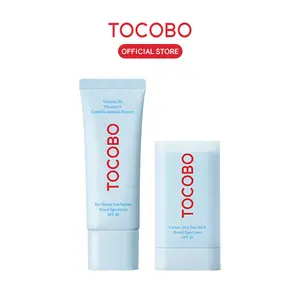 [TOCOBO Official] Korean SPF Duo – Sun Stick & Watery Sun Screen SPF50 Skin Repair Lightweight Sunscreen Dúo Solar Protector solar en barra Protector solar en crema FPS 50