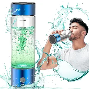 Upgrade Hydrogen Water Bottle, 3Min 2000PPB Hydrogen Water Bottle Generator -SPE PEM Tech, 14OZ Portable Hydro Water Bottle Machine, Birthday Xmas Gift for Husband,Wife,Family,Friends,Travel