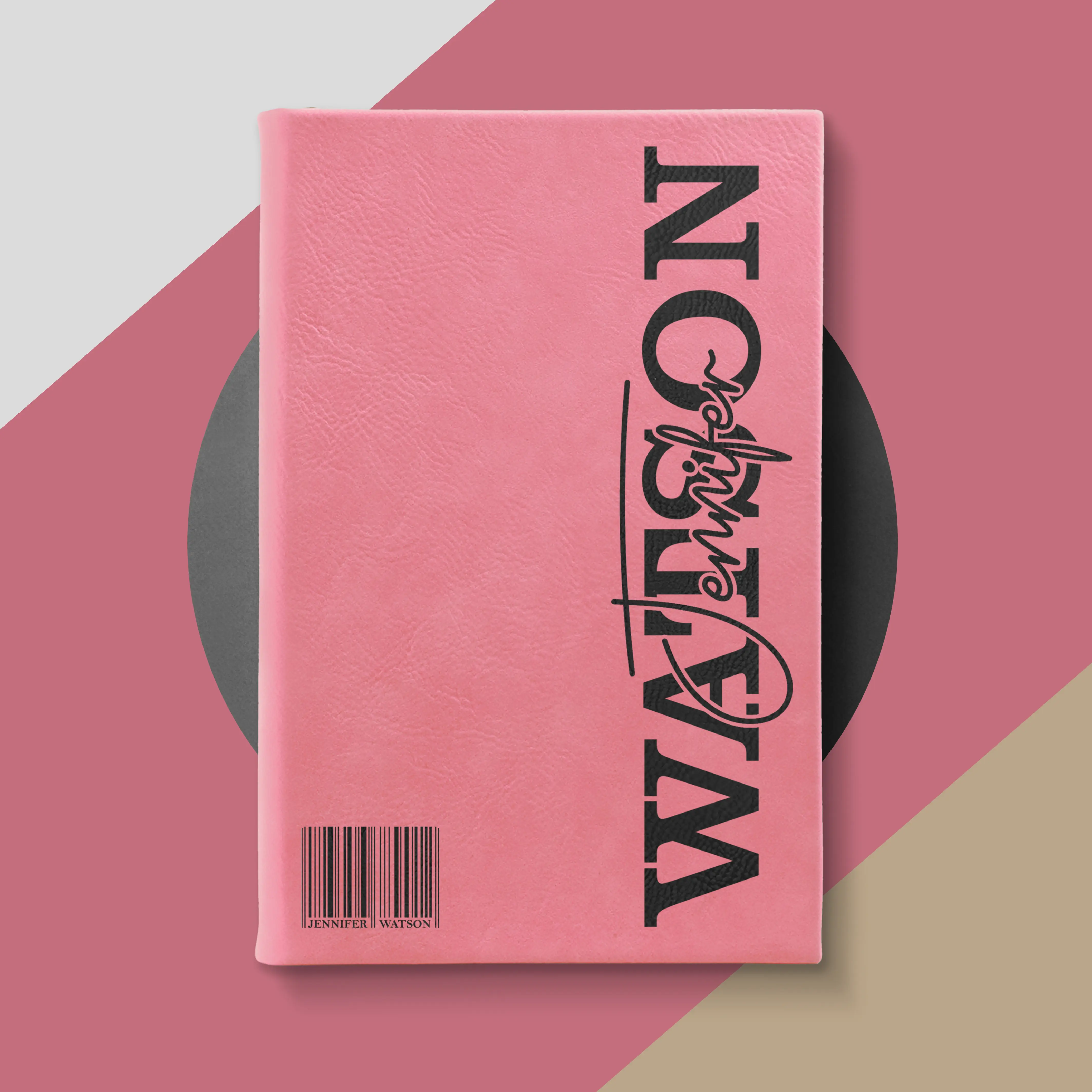 Personalized Journal Notebook, Custom Leatherette Diary with Name, Writing Notebook, Daily Journal, Gift for Women Men