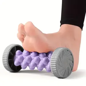Foot Massager Roller for Plantar Fasciitis Relief, Silicone Deep Tissue Massage Tool for Heel Spurs, Arch Pain & Foot Aches, Portable Reflexology Trigger Point Therapy for Muscle Relaxation & Pain Relief