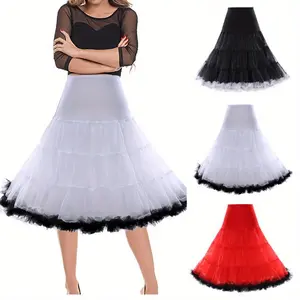 High-waisted contrasting long underskirt, suitable for women's long skirts GARMENTARY