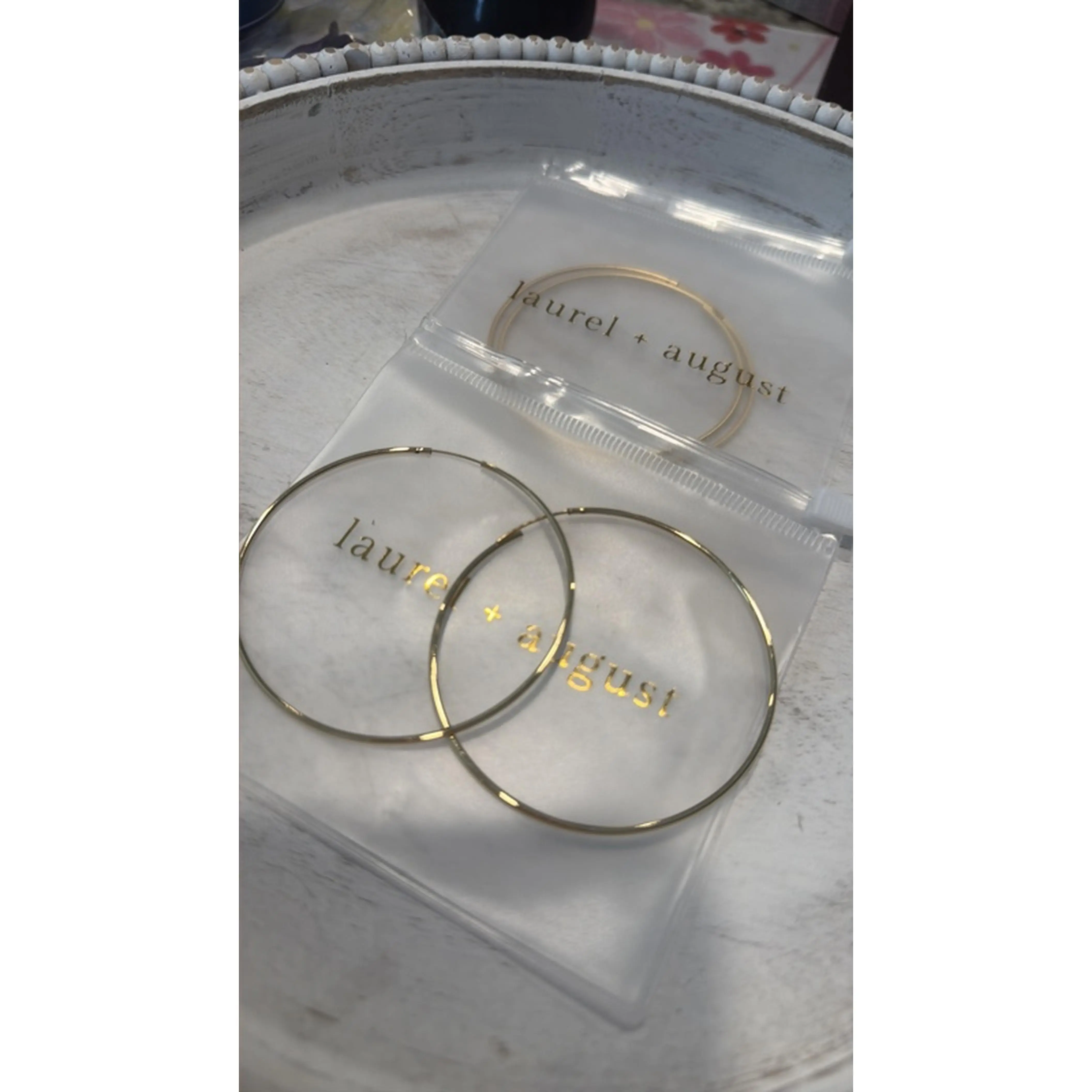 Laurel & August Gold Plated Tarnish Free Waterproof Hoops for Women's Earrings