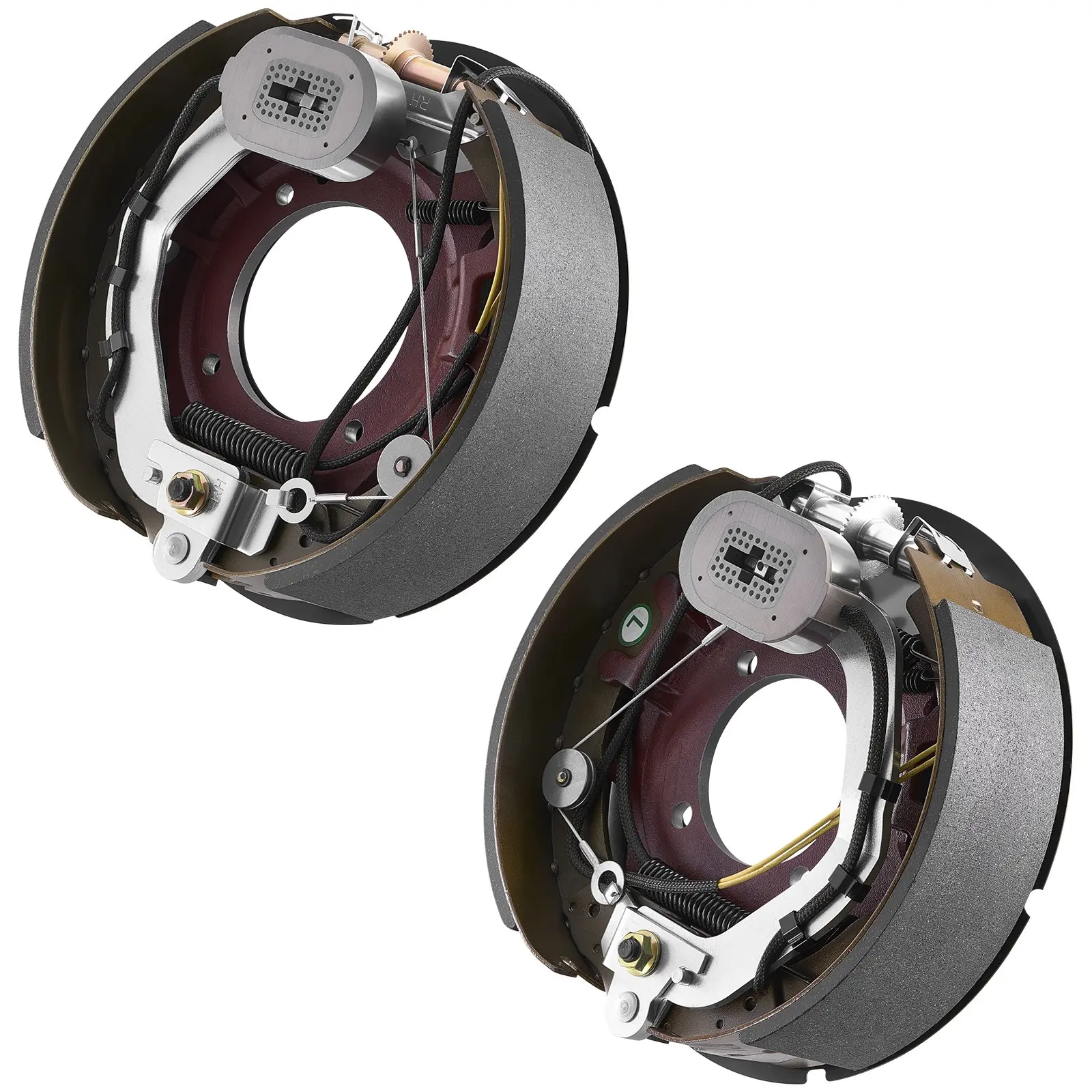 【DealsForYouDays】VEVOR Electric Trailer Brake Kit, 12.25 x 3.375 Inch, 1 Pair Self-Adjusting Electric Brakes Kit for 8000 lbs Trailer Axle, Backing Plates for Braking System Part Replacement, Fit for Trailers, RVs