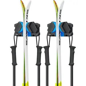 Ski & Snowboard Wall Rack, Ski Wall Mount & Ski Rack Wall Mount for Garage Space-Saving, Winter Gear Organizer, Fits Any Ski or Snowboard, Nonslip Ski Holders, Garage Organization, 2 Pack