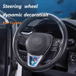 For Toyota Corolla for RAV4 Car Steering Wheel Dynamic Sequins Interior Accessories Modified Car Accessories