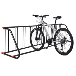 Garvee outdoor bike rack, metal, 10 holders, commercial bike rack, garage floor for retail, shopping centers, schools, backyards, bike shops (one-sided)