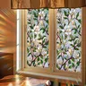 Floral Pattern Static Cling Window Sticker, 1 Count Double-Sided Visible Removable Window Decal, Decorative Sticker for Living Room and Bedroom Home Décor, Decoration Sticker