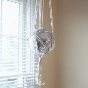 Macrame Boho Disco Ball Hanger