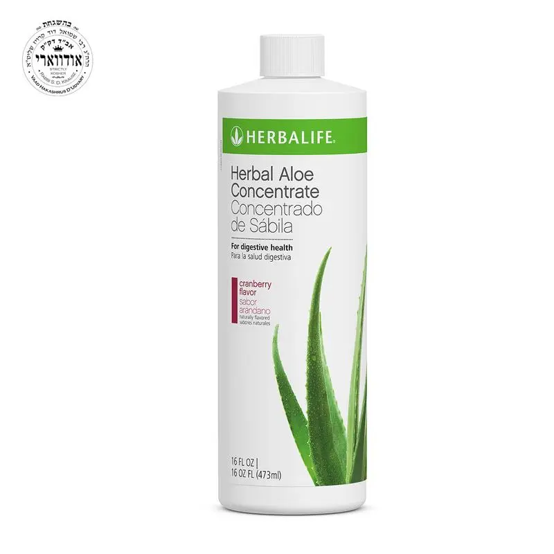Herbalife Herbal Aloe Concentrate Cranberry Pint - Aloe Vera Drink Concentrate for Daily Hydration & Wellness Support - Gluten-Free & Digestive Wellness