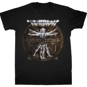 Triumph Thunder Seven 1984 Black T-Shirt, Cotton Fabric, Classic Menswear Top, Rock Punk Y2k Black Shirt