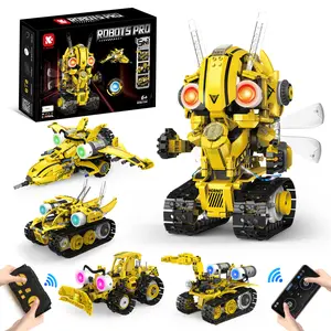5 in 1 STEM RC Robot Building Kit, 673PCS Remote & App Controlled Jets Building Blocks Set, Valentine's Day gifts Robotic Technic Creative Toys, DIY Build Science Learning Gift for Boys Girls Age 6 7 8 9 10 11 12+，vdaygift