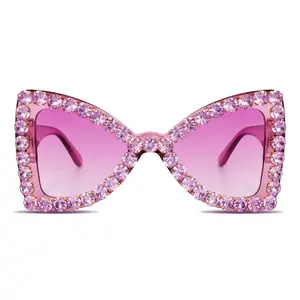 Bedazzled Rhinestone Sunglasses For Women Sparkly Glitter Rave Disco Accessories