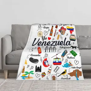 1Pcs Decorative Throw Blankets Venezuelan Cultural Elements Lightweight Blanket Outdoor Camping Mat Home Decor Tapestry Nap Blanket Soft Warm Blanket