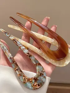 French U-Shaped Hair Clips Set, Vintage Comb for Updos and Buns, Elegant Women's Accessories, Retro Hair Styling Tools