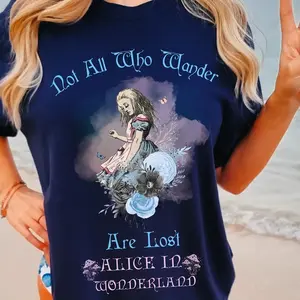 Alicee in Wonderlandd Shirt, Not All Who Wander Are Lost Shirt, Alicee in Wonderlandd, Comfort Colors Shirt, Mad Hatter, Alices Adventures W