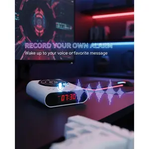 Interactive Alarm Clock with Target Game, LED Digital Desk Clock for Bedroom Decor and Gift