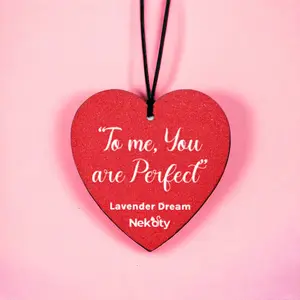 Heart-shaped Hanging Air Fresheners | Car & Home Accessories | Odor Eliminator | Valentine's Day | "To Me, You are Perfect"