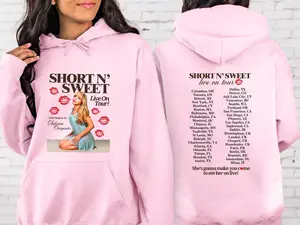 Short And Sweet Hoodie, Hoodie, Music Shirt, Singer Sweatshirt, Singer Tour Shirt, Trending Shirt