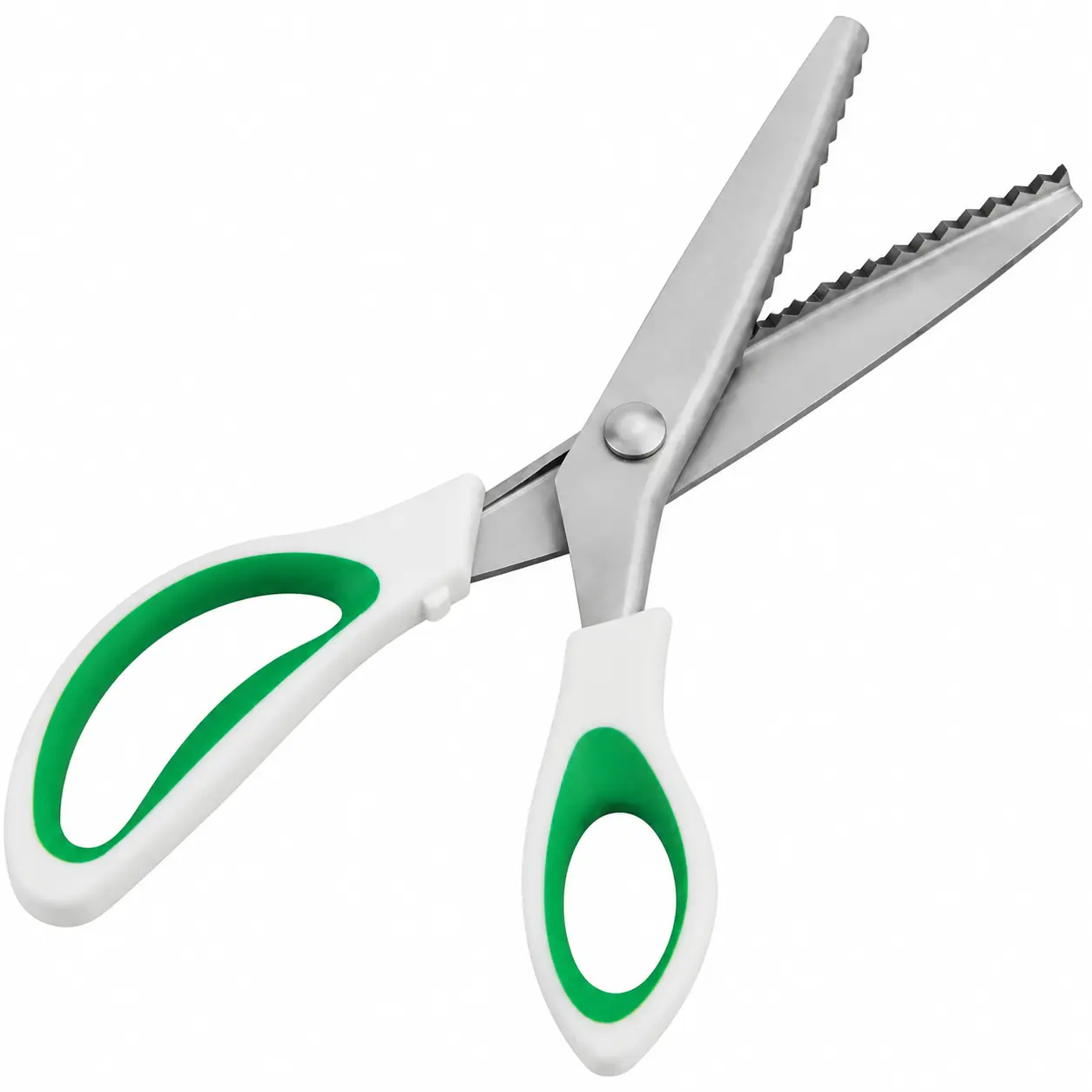 Pinking Shears, 9'' Zig Zag Scissors for Fabric, Stainless Steel Zig Zag Scissors with Serrated Teeth Professional Handheld Dressmaking for DIY Crafts, Sewing Accessories and Supplies, Lace, Dressmaking, Sewing & Tailoring - Durable & Sharp