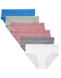 Hanes Originals Ultimate SuperSoft Girls' Underwear Hipsters, 6-Pack, Moisture-Wicking Assorted