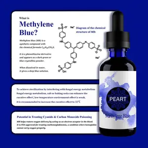 Methylene blue supplement Pharmaceutical Grade, 30 ml Amber Dropper Bottle, 1% Methylene blue USP Grade, Pure, Formaldehyde-Free, Heavy Metals Tested, Small，Boost Your Energy