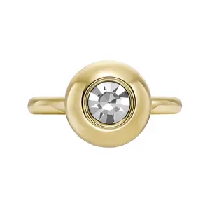 Fossil Women's Bright Baubles Gold-Tone Brass Center Focal Ring