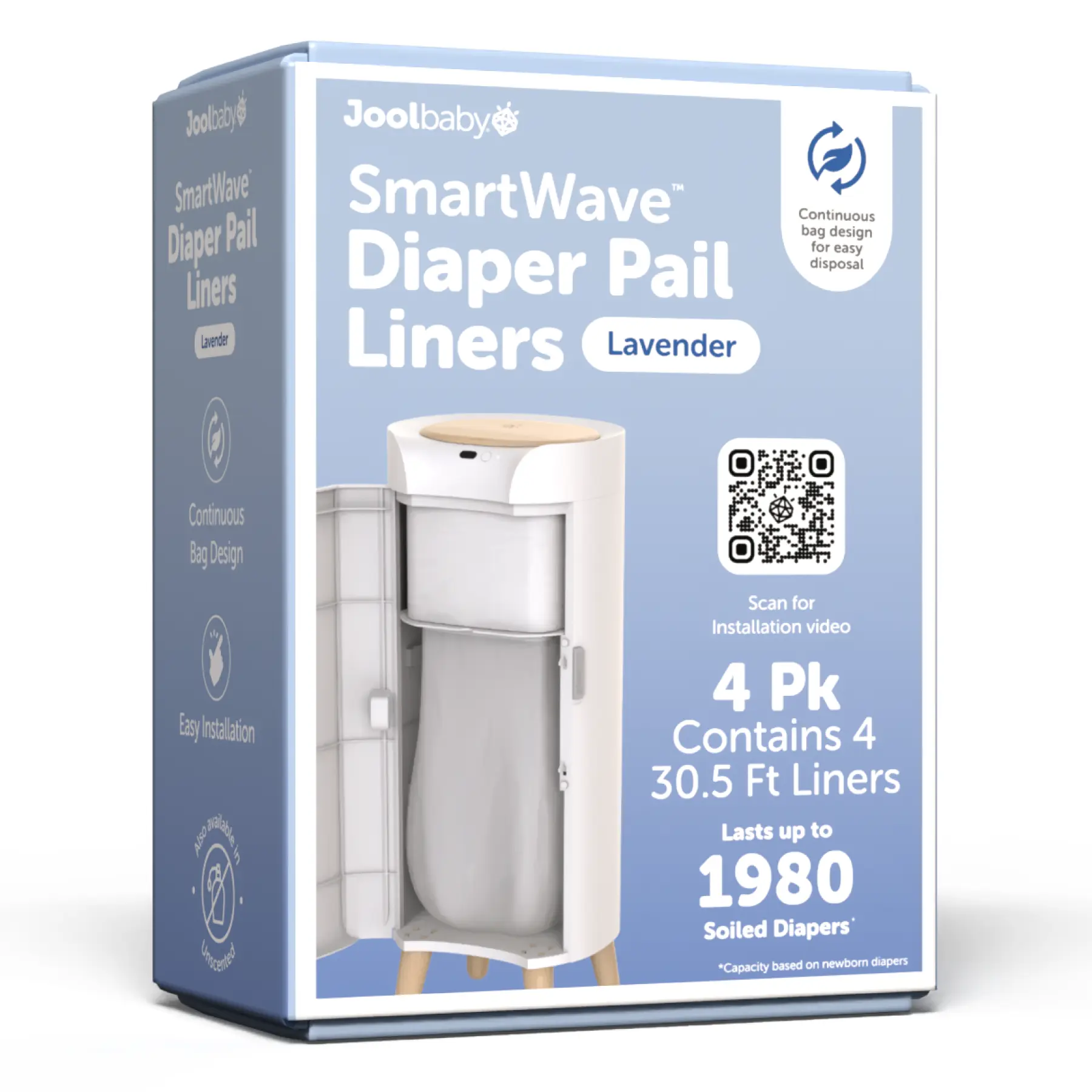 Jool Baby SmartWave Touch-Free Diaper Pail Liner Refills, 4 Pack Jool Baby SmartWave Touch-Free Diaper Pail Liner Refills, 4 Pack