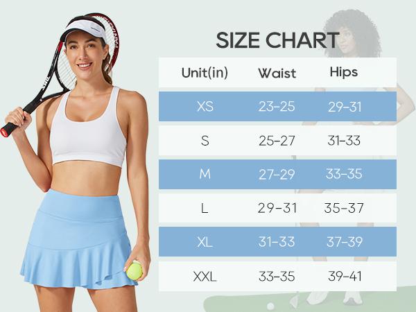 G4Free 15"/20" Tennis Skirts for Women - High Waist, Pockets, Casual Fit & Flare, Breathable Stretchy Fabric, Ideal for Tennis, Golf, and More - Activewear, Bottom, Tennis Attire