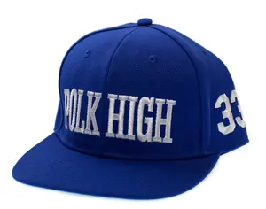 Polk High Hat #33 Al Bundy Adult Cap Embroidered Flat Royal Snap Closure Cosplay