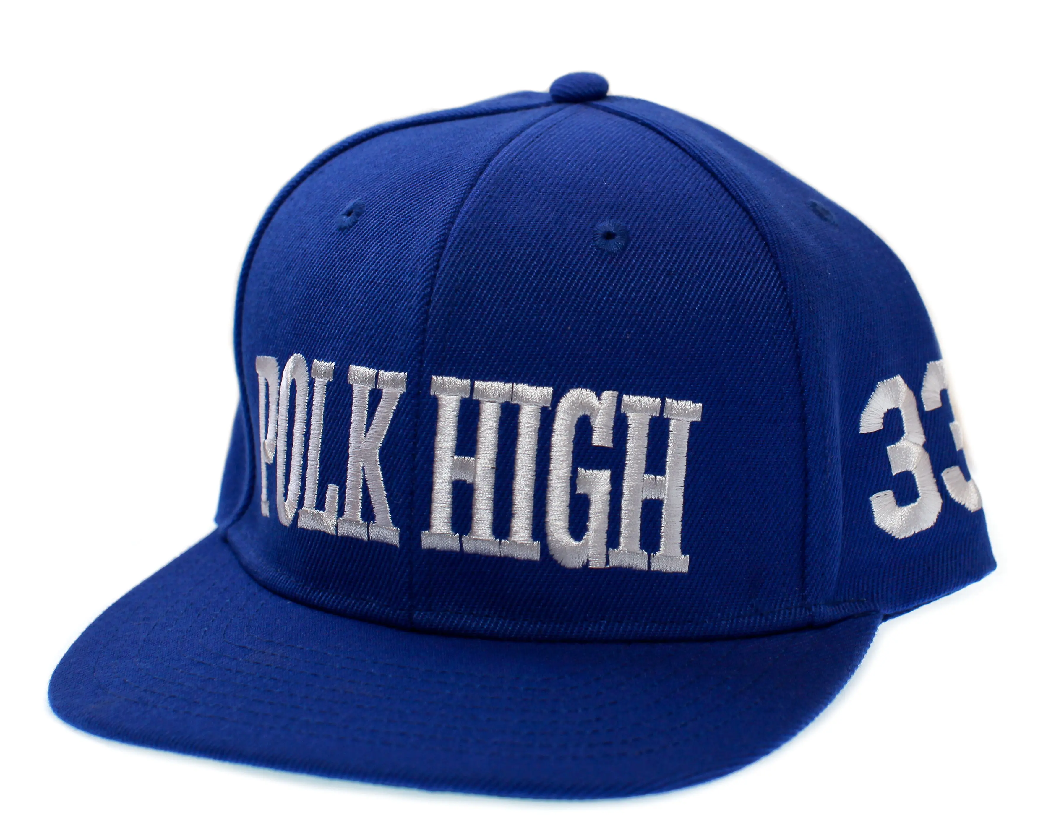 Polk High Hat #33 Al Bundy Adult Cap Embroidered Flat Royal Snap Closure Cosplay