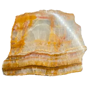 Southwest Crystals Banded Onyx Slabs | Large Polished Display Piece for Home or Office Decor Natural Centerpiece