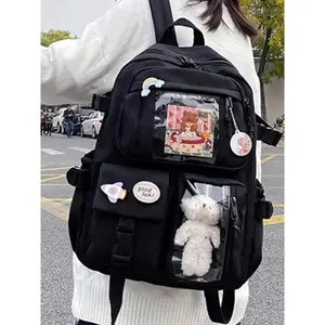 Trendy Cute Bear Girls’ Backpack – Casual Lightweight Water-Resistant Bag, Large Capacity School & Campus Backpack, Perfect Gift for Fall Outfits