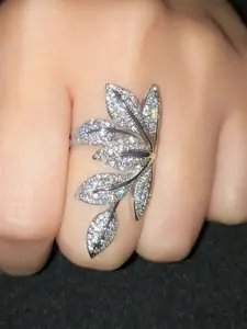 1 PC Glamorous Cubic Zirconia Ring For Women Fashion Engagement Rings For Wedding Engagement Anniversary Party Jewelry Valentine's Day Gift Artificial Zircon Rings