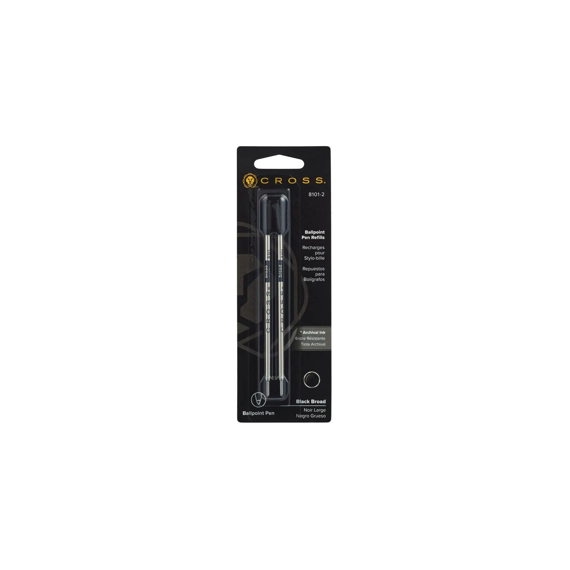 A.T. Cross Ballpoint Pen Refill - Black - Broad - 2-pack