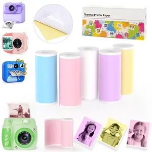 Mini Thermal Printer Paper Roll, 5-Pack, Compatible with Most Kids Instant Print Cameras, Portable Replacement Printing Paper