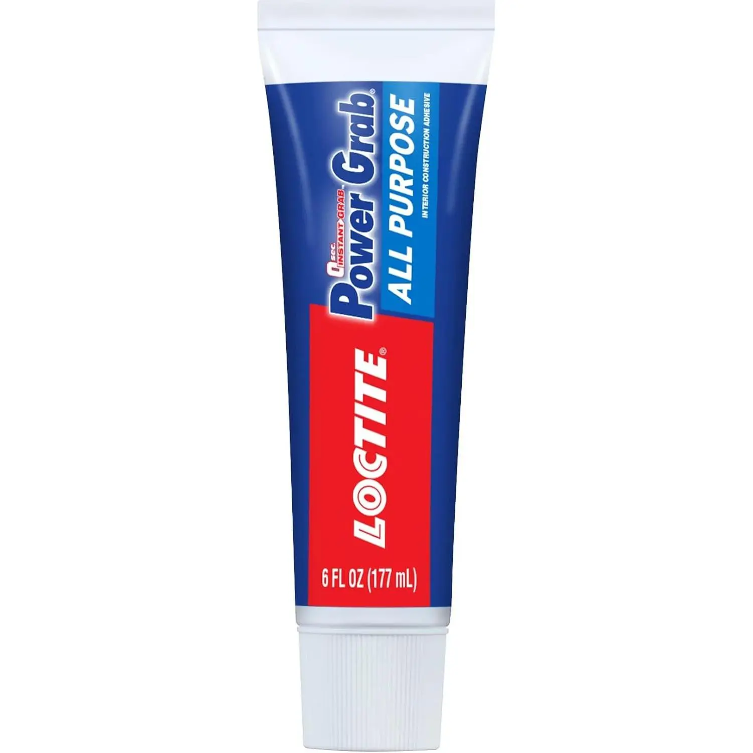 Loctite Power Grab All Purpose, White Construction Adhesive, 6 fl oz Tube