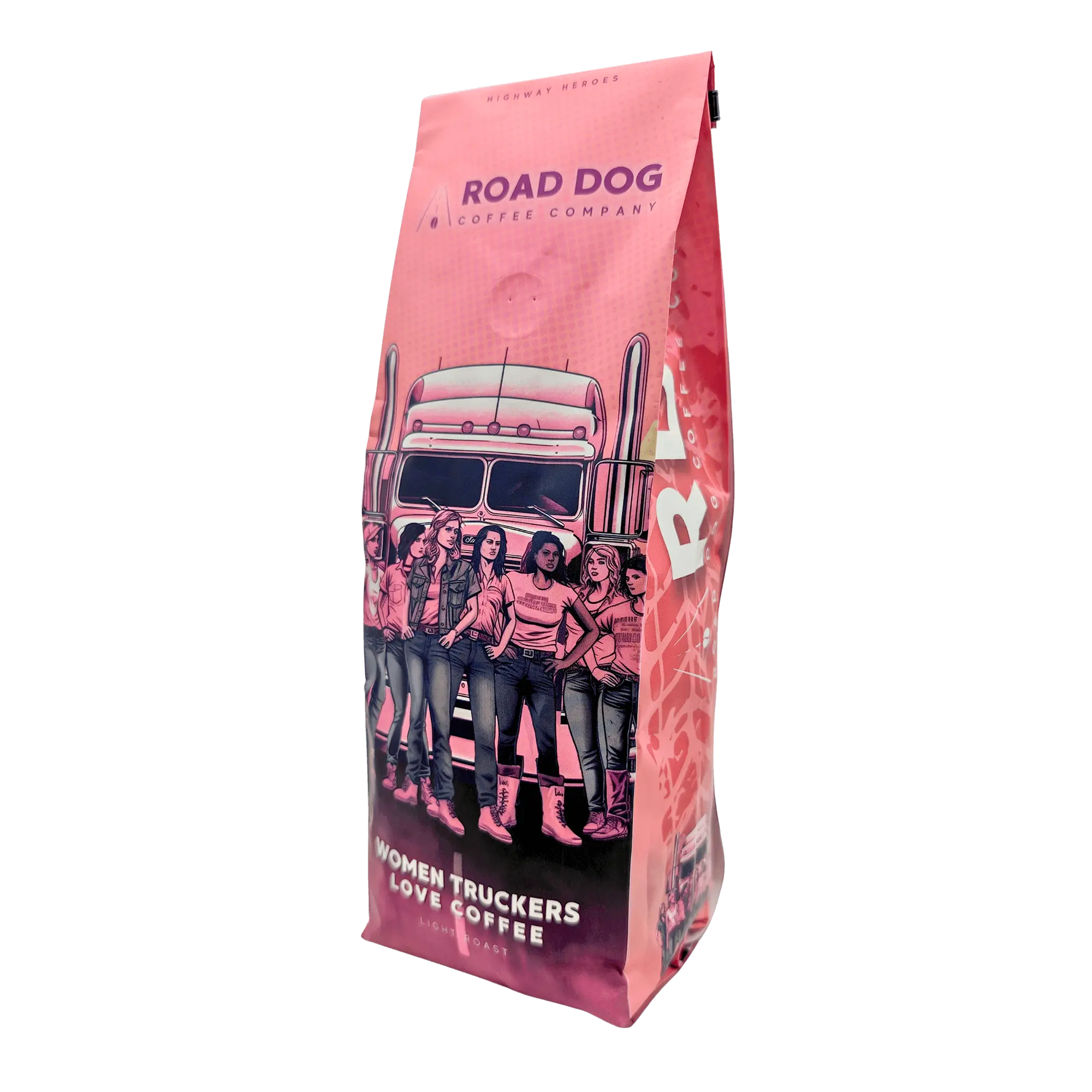Road Dog Coffee Company, Women Truckers Coffee, Light Roast, Ground or WB 12 oz Bag