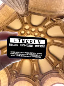 Lincoln Solid Cologne: Pineapple, Blackcurrant, Birch, Oakmoss, Ambergris, and Vanilla Fragrance, Handmade in USA, Travel Friendly, Moisturizing, Eco-Friendly Packaging