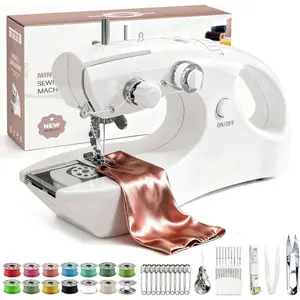 Portable Cordless Handheld Sewing Machine, 2 Modes for Two-Thread Stitching. Ideal Sewing Machine for Beginners. Mini for , Travel, DIY, Mending (Bright White)